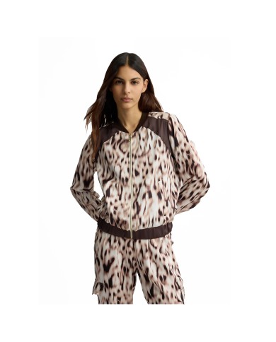 LIU-JO GIACCA DONNA BOMBER IN RASO STAMPATO ANIMALIER TA5197 125