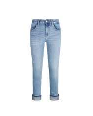 LIU-JO JEANS DONNA MONROE BOTTOM UP SKINNY CON RISVOLTO DENIM BLUE UA5006 125