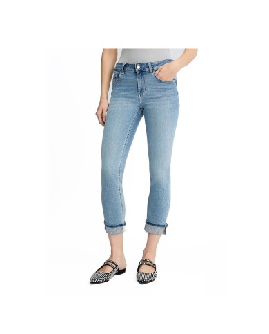 LIU-JO JEANS DONNA MONROE BOTTOM UP SKINNY CON RISVOLTO DENIM BLUE UA5006 125