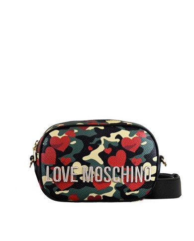 MOSCHINO CROSSBODY PU STAMPA CAMOUFLAGE/ NERO JC4107 225