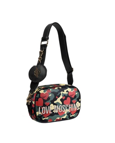 MOSCHINO CROSSBODY PU STAMPA CAMOUFLAGE/ NERO JC4107 225