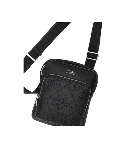 GUESS BORSELLO UOMO BOSTON CROSSBODY FLAT BLACK HWBOMG 225