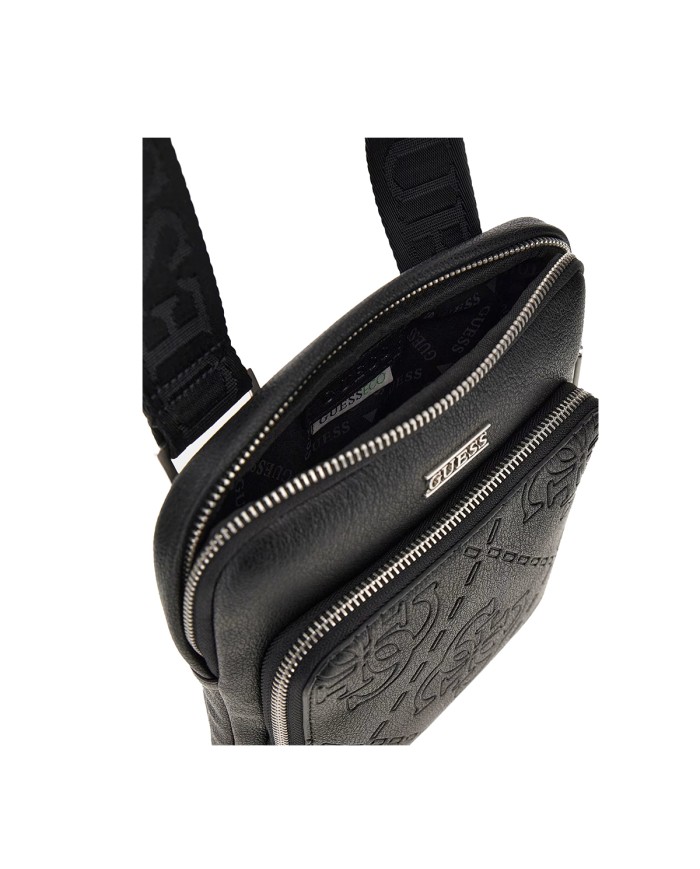 GUESS BORSELLO UOMO BOSTON CROSSBODY FLAT BLACK HWBOMG 225