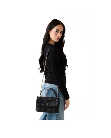 GUESS BORSA DONNA CROSSBODY FLAP BAG ADELASIA BLACK HWQL96 225