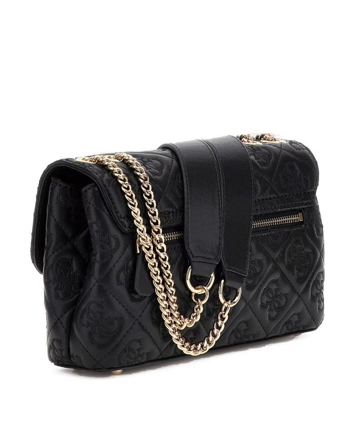 GUESS BORSA DONNA CROSSBODY FLAP BAG ADELASIA BLACK HWQL96 225