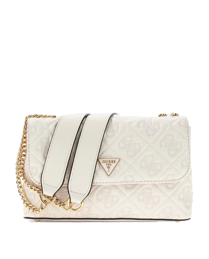 GUESS BORSA DONNA CROSSBODY FLAP BAG ADELASIA OFF WHITE HWQL96 225