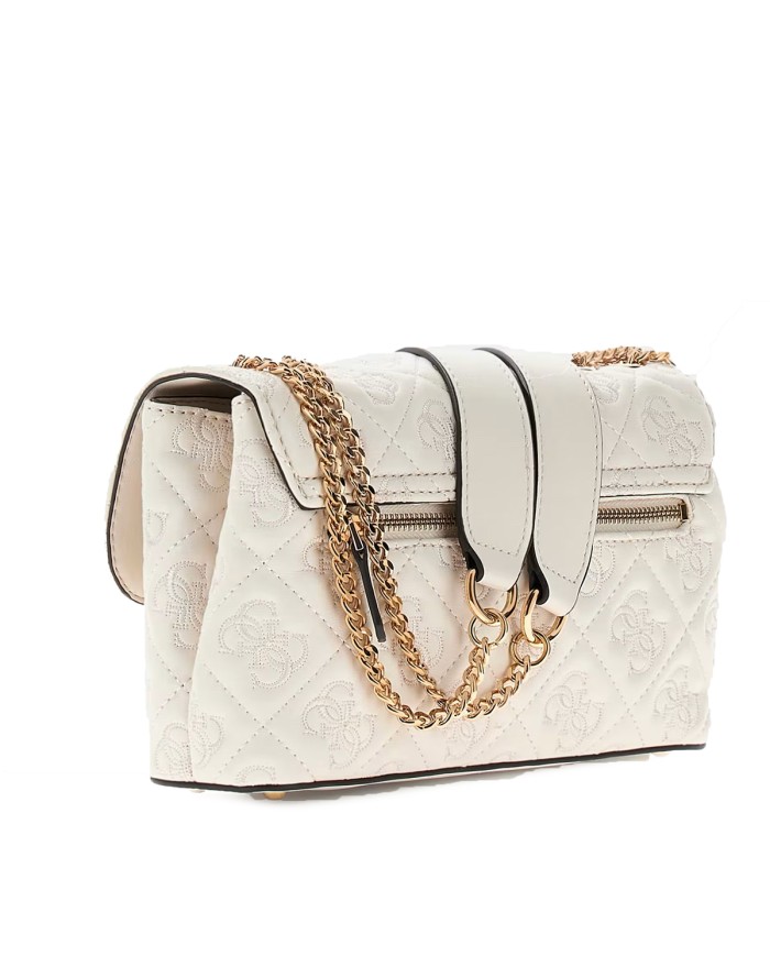GUESS BORSA DONNA CROSSBODY FLAP BAG ADELASIA OFF WHITE HWQL96 225