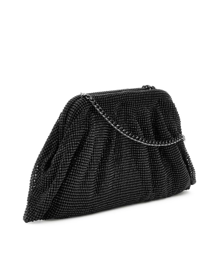 GUESS BORSA DONNA CROSSBODY CLUTCH BAG FRAME ZALINA MAGLIA STRASS BLACK HWRP93 225