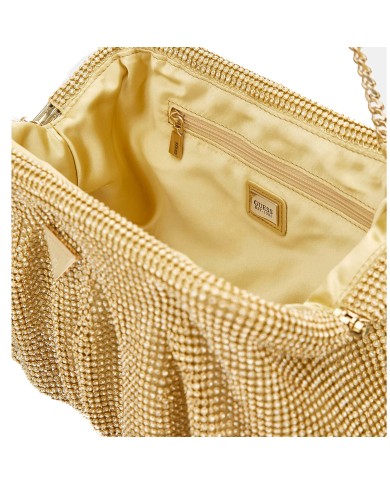 GUESS BORSA DONNA CROSSBODY CLUTCH BAG FRAME ZALINA MAGLIA STRASS GOLD HWRP93 225