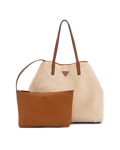 GUESS BORSA DONNA TOTE BAG VICTORIA LARGE 2 IN 1 NATURAL COGNAC HWWG95 225