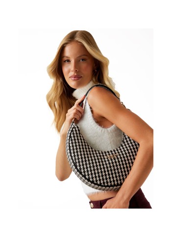GUESS BORSA DONNA HOBO SHOULDER BAG INTRECCIATA MIREMA BLACK MULTI HWWG96 225