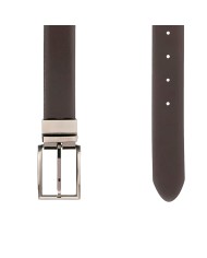 GUESS CINTURA DONNA BELT ADJ REVERSIBILE IN VERA PELLE BLACK / DARK BROWN BM7822 225