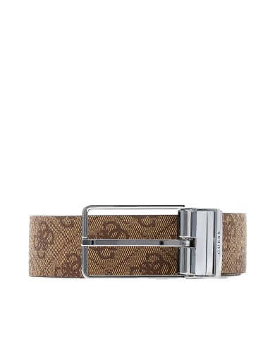 GUESS CINTURA UOMO BELT ADJ REVERSIBILE MILANO BEIGE / BROWN MULTI BMAGLO 225