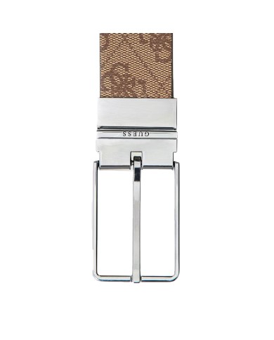 GUESS CINTURA UOMO BELT ADJ REVERSIBILE MILANO BEIGE / BROWN MULTI BMAGLO 225