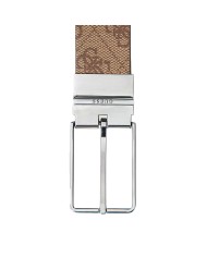 GUESS CINTURA UOMO BELT ADJ REVERSIBILE MILANO BEIGE / BROWN MULTI BMAGLO 225