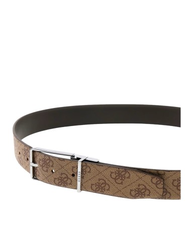 GUESS CINTURA UOMO BELT ADJ REVERSIBILE MILANO BEIGE / BROWN MULTI BMAGLO 225
