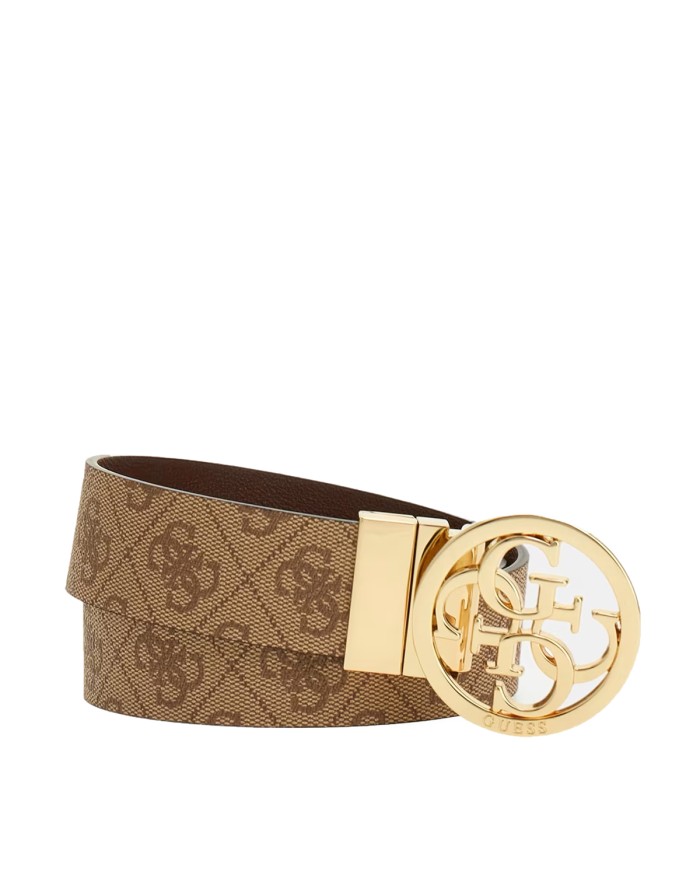 GUESS CINTURA DONNA BELT ADJ REVERSIBILE NOELLE 4G LATTE LOGO BW9166 225