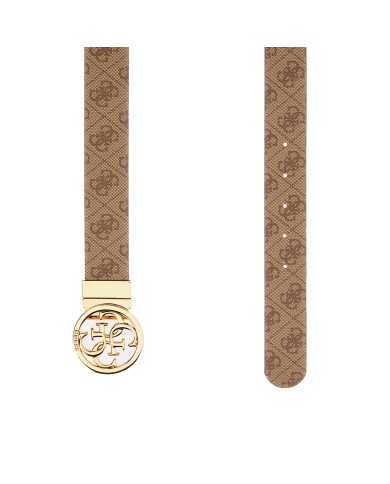 GUESS CINTURA DONNA BELT ADJ REVERSIBILE NOELLE 4G LATTE LOGO BW9166 225