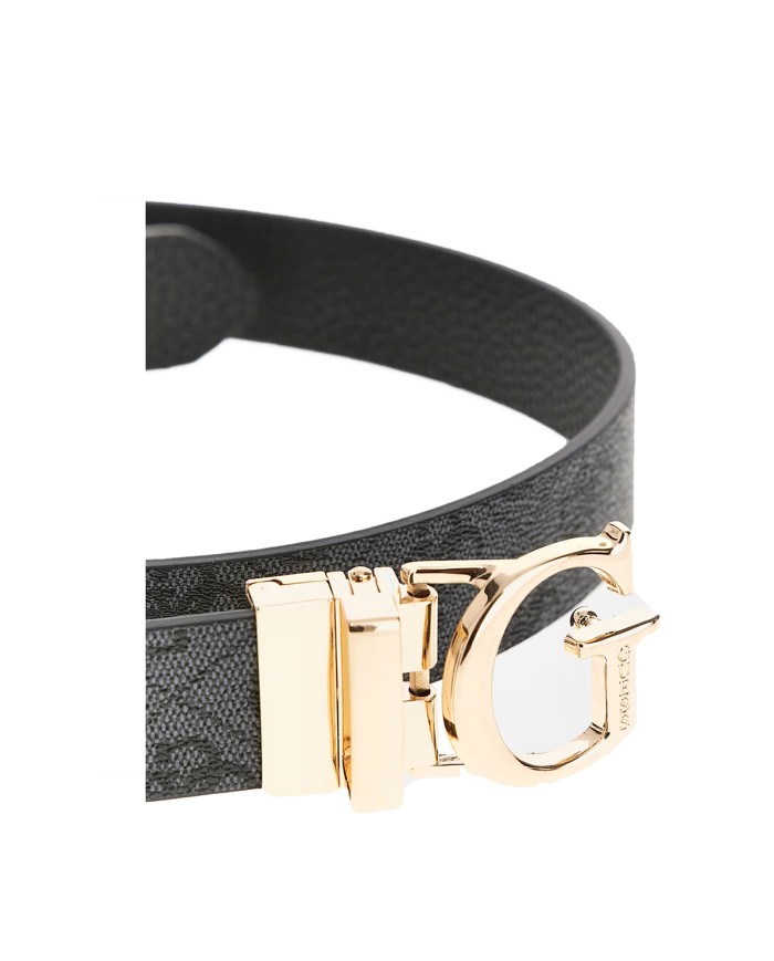 GUESS CINTURA DONNA BELT ADJ REVERSIBILE CALISTA COAL LOGO BW9266 225