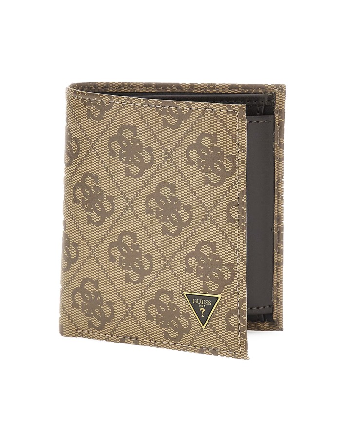 GUESS PORTAFOGLIO DONNA WALLET BIFOLD S MILANO BEIGE / BROWN SMVELE 225