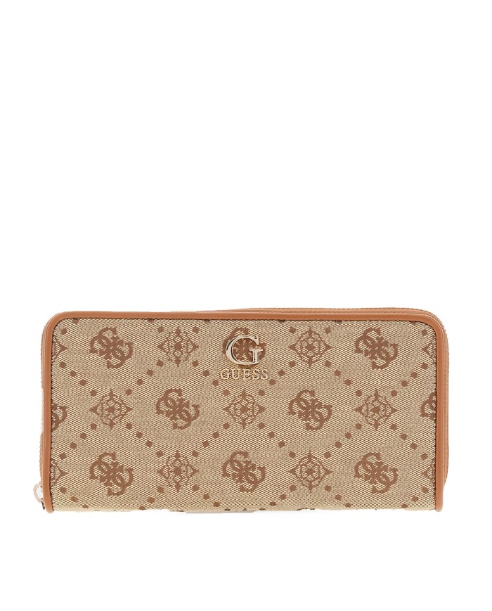 GUESS PORTAFOGLIO DONNA MAXI WALLET SLG LARGE ZIP AROUND NEDA LATTE LOGO SWJP96 225