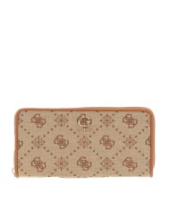 GUESS PORTAFOGLIO DONNA MAXI WALLET SLG LARGE ZIP AROUND NEDA LATTE LOGO SWJP96 225