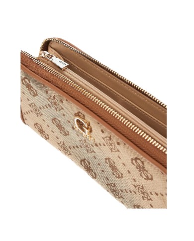GUESS PORTAFOGLIO DONNA MAXI WALLET SLG LARGE ZIP AROUND NEDA LATTE LOGO SWJP96 225