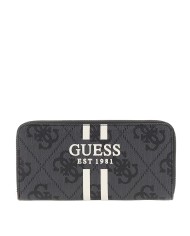 GUESS PORTAFOGLIO DONNA MAXI WALLET SLG LARGE ZIP AROUND LAUREL COAL LOGO SWOS74 225