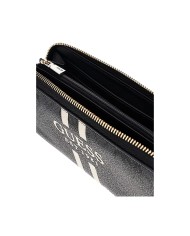 GUESS PORTAFOGLIO DONNA MAXI WALLET SLG LARGE ZIP AROUND LAUREL COAL LOGO SWOS74 225