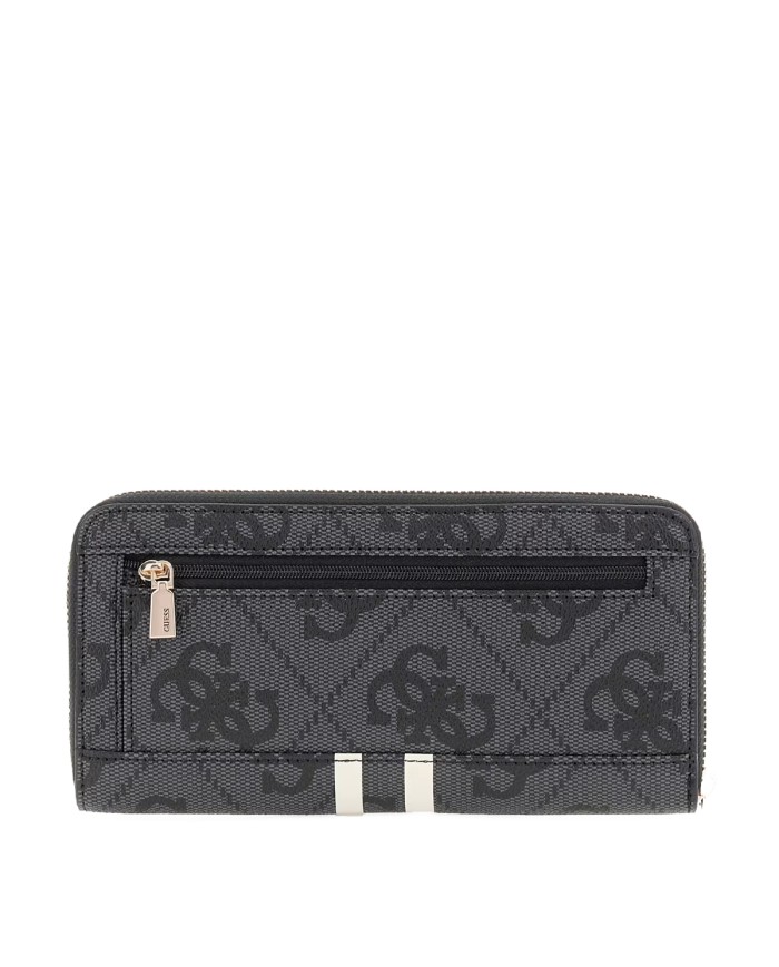 GUESS PORTAFOGLIO DONNA MAXI WALLET SLG LARGE ZIP AROUND LAUREL COAL LOGO SWOS74 225