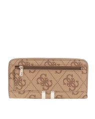 GUESS PORTAFOGLIO DONNA MAXI WALLET SLG LARGE ZIP AROUND LAUREL LATTE LOGO SWOS74 225