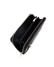 GUESS PORTAFOGLIO DONNA MAXI WALLET SLG LARGE ZIP AROUND ADELASIA 4G BLACK LOGO SWQL96 225