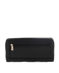 GUESS PORTAFOGLIO DONNA MAXI WALLET SLG LARGE ZIP AROUND ADELASIA 4G BLACK LOGO SWQL96 225