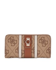 GUESS PORTAFOGLIO DONNA MAXI WALLET SLG LARGE ZIP AROUND ERENIA 4G LATTE LOGO SWSO78 225
