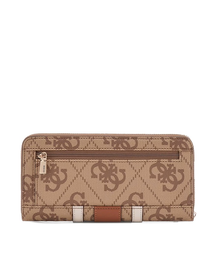GUESS PORTAFOGLIO DONNA MAXI WALLET SLG LARGE ZIP AROUND ERENIA 4G LATTE LOGO SWSO78 225
