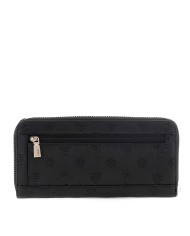 GUESS PORTAFOGLIO DONNA MAXI WALLET SLG LARGE ZIP AROUND PHOEBE 4G PEONY BLACK LOGO SWPD96 225