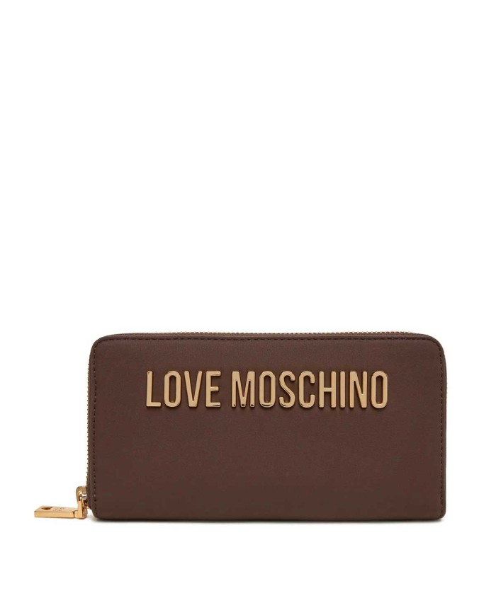 MOSCHINO PORTAFOGLIO AROUND ZIP PU TESTA DI MORO JC5611 225