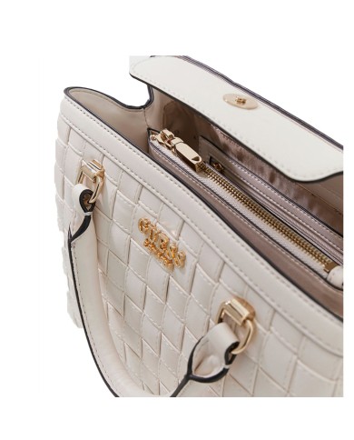 GUESS BORSA DONNA SANDY GIRLFIREND SATCHEL BAG INTRECCIATA OFF WHITE HWWG84 126