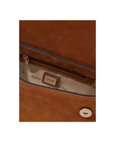 GUESS BORSA DONNA DANYA SHOULDER FLAP BAG CON LOGO COGNAC HWSG99 126