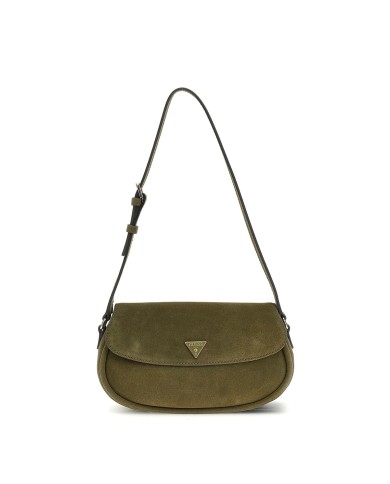 GUESS BORSA DONNA DANYA SHOULDER FLAP BAG CON LOGO OLIVE HWSG99 126