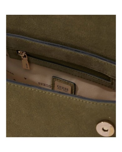 GUESS BORSA DONNA DANYA SHOULDER FLAP BAG CON LOGO OLIVE HWSG99 126