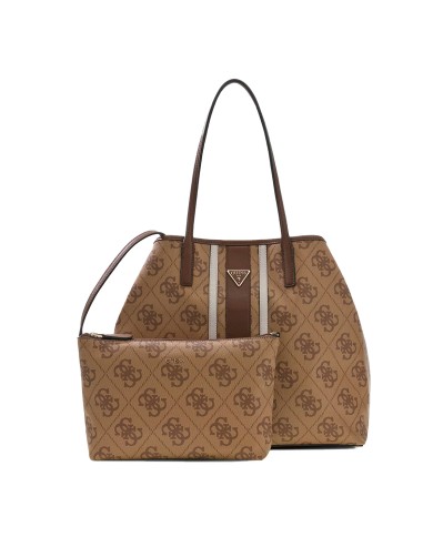 GUESS BORSA DONNA VICOTRIA LARGE SHOPPING BAG CON POCHETTE LATTE LOGO BROWN HWSS95 126