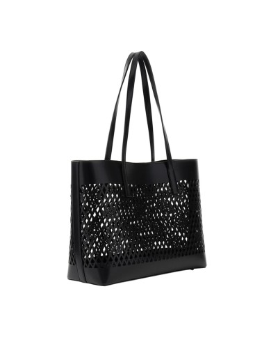 GUESS BORSA DONNA LETTY MINI TOTE BAG CON POCHETTE TRAFORATA BLACK HWPG99 126