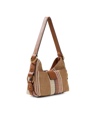 GUESS GUESS BORSA DONNA CAMDEN MINI SHOULDER BAG COGNAC MULTI HWAB93 126