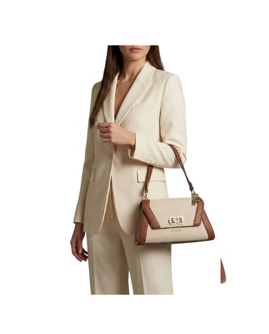 GUESS GUESS BORSA DONNA KARNILLA SHOULDER FLAP BAG NATURAL COGNAC HWAG97 126