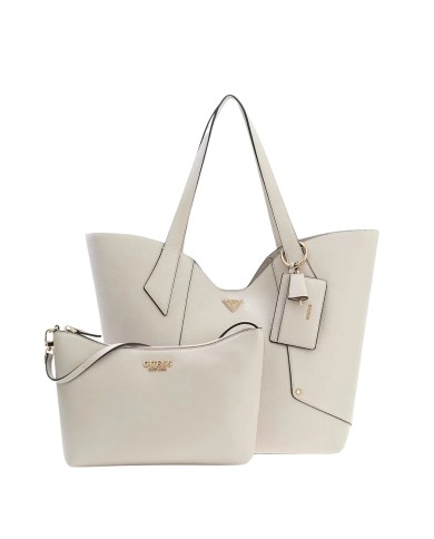 GUESS GUESS BORSA DONNA DARCY SHOPPING BAG CON POCHETTE 2 IN 1 STONE HWBG99 126