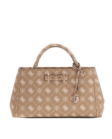 GUESS GUESS BORSA DONNA CARRIE HAND BAG SATCHEL BISCOTTI LOGO HWGP98 126