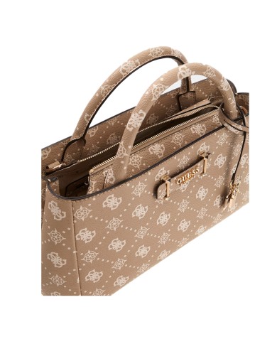 GUESS GUESS BORSA DONNA CARRIE HAND BAG SATCHEL BISCOTTI LOGO HWGP98 126