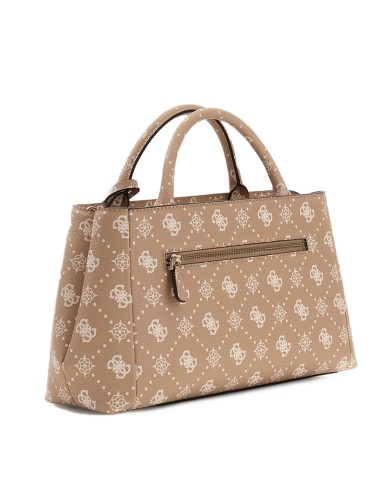 GUESS GUESS BORSA DONNA CARRIE HAND BAG SATCHEL BISCOTTI LOGO HWGP98 126