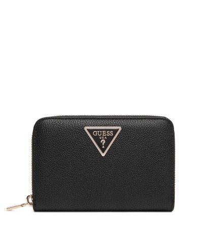 GUESS PORTAFOGLI DONNA WALLET LAUREL II SLG MEDIO AROUND ZIP BLACK SWBG74 126